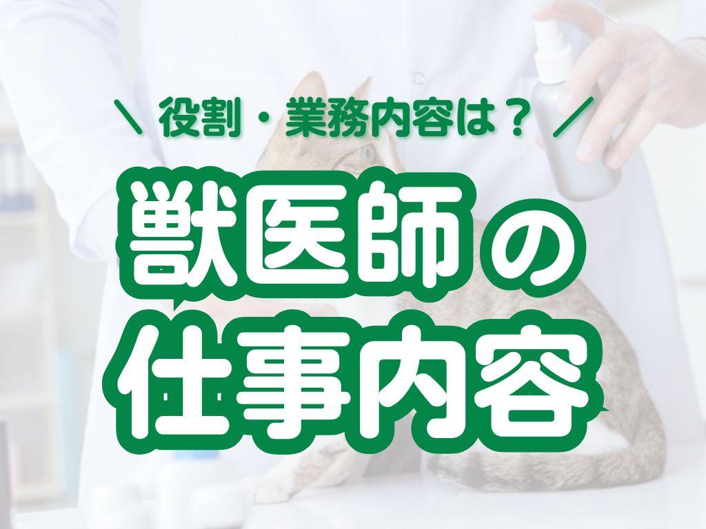 獣医師の仕事内容を紹介！獣医の仕事をする上で大切な心構えも